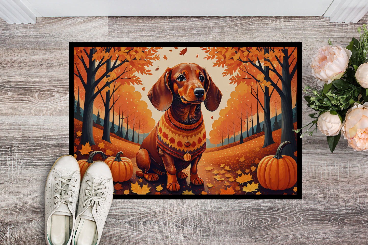 Dachshund Fall Doormat