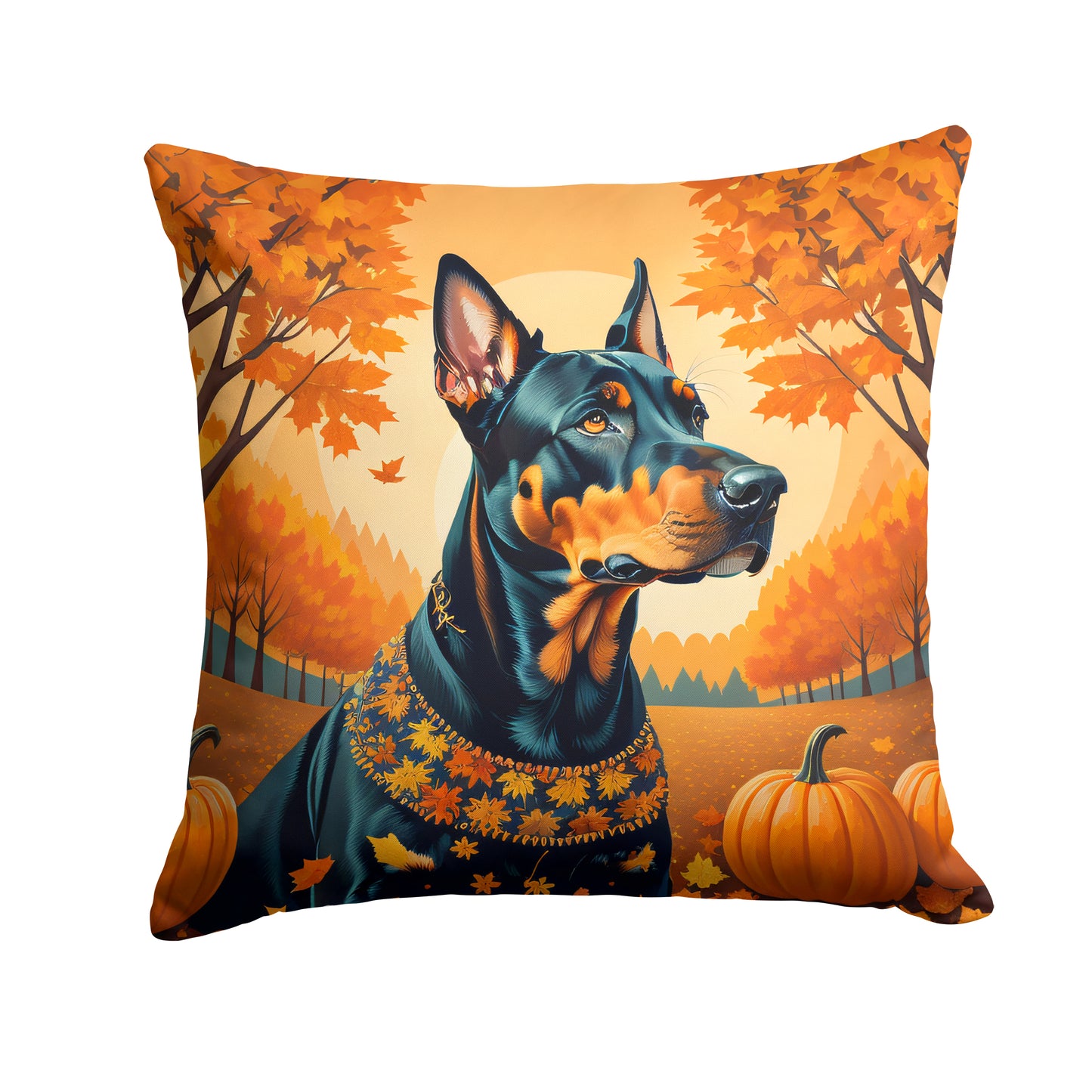 Buy this Doberman Pinscher Fall Throw Pillow