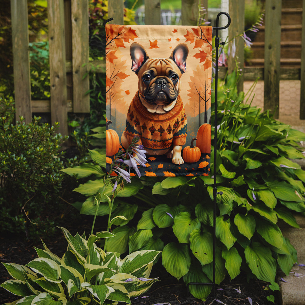 Fawn French Bulldog Fall Garden Flag