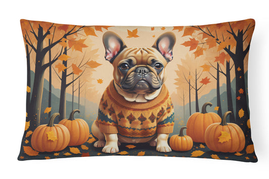 Buy this Fawn French Bulldog Fall Throw Pillow