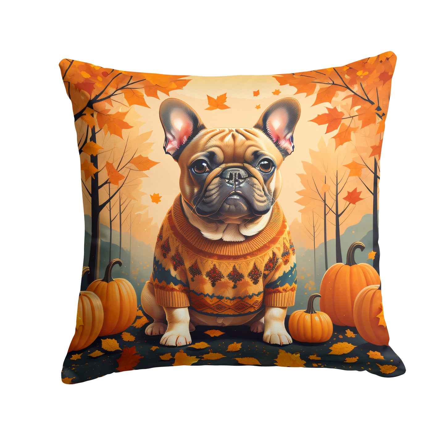 Buy this Fawn French Bulldog Fall Throw Pillow