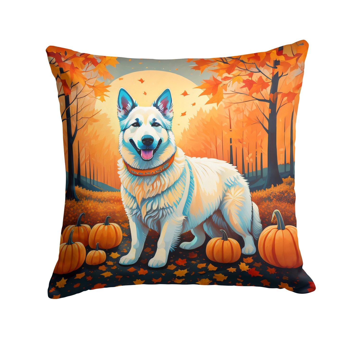 Buy this White German Shepherd Fall Throw Pillow