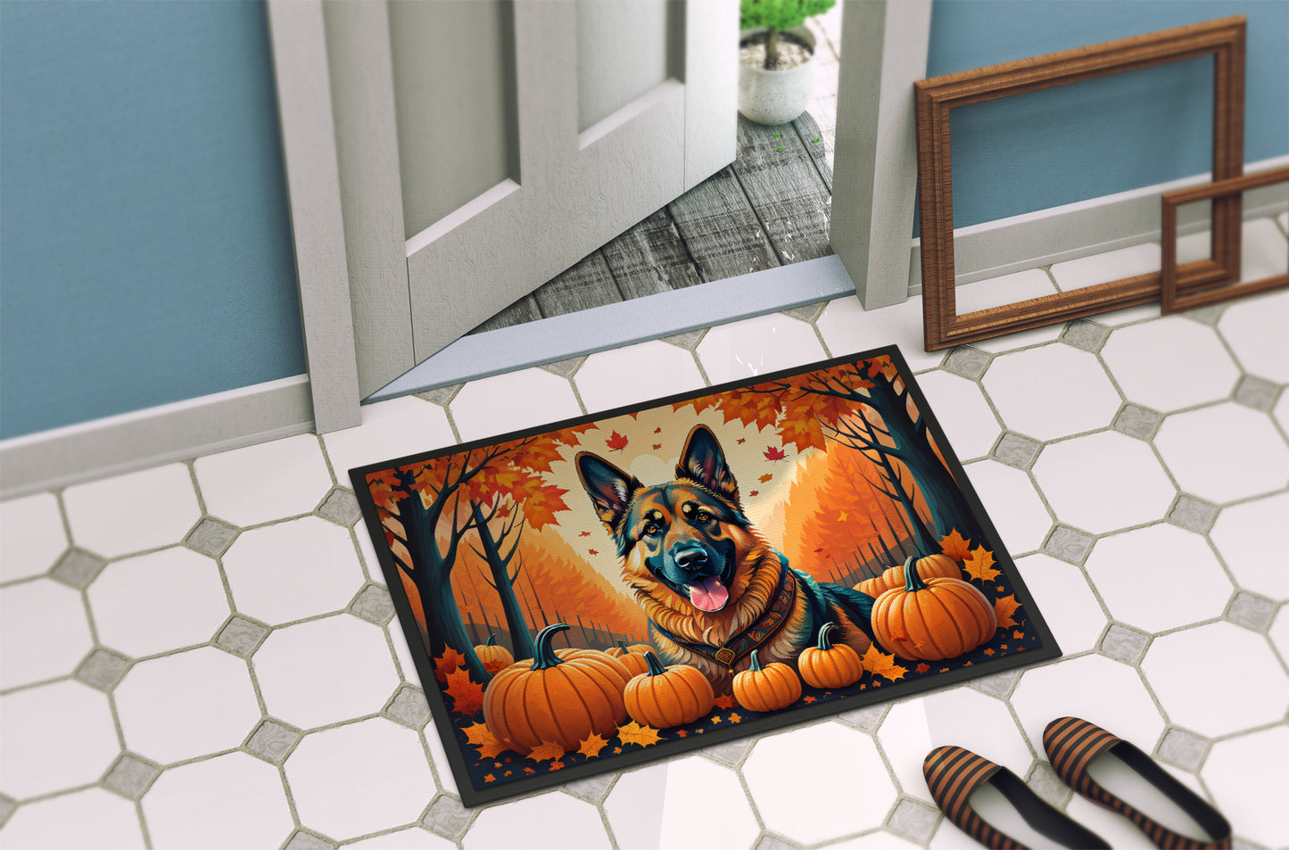 German Shepherd Fall Doormat