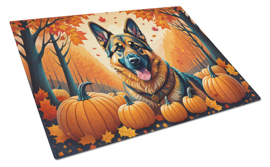 Buy this German Shepherd Fall Glass Cutting Board