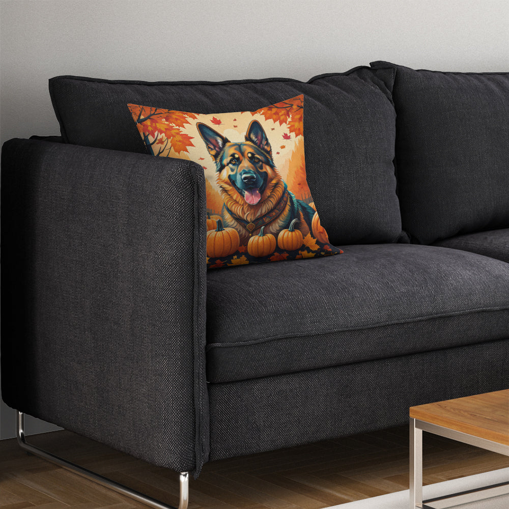 German Shepherd Fall Throw Pillow