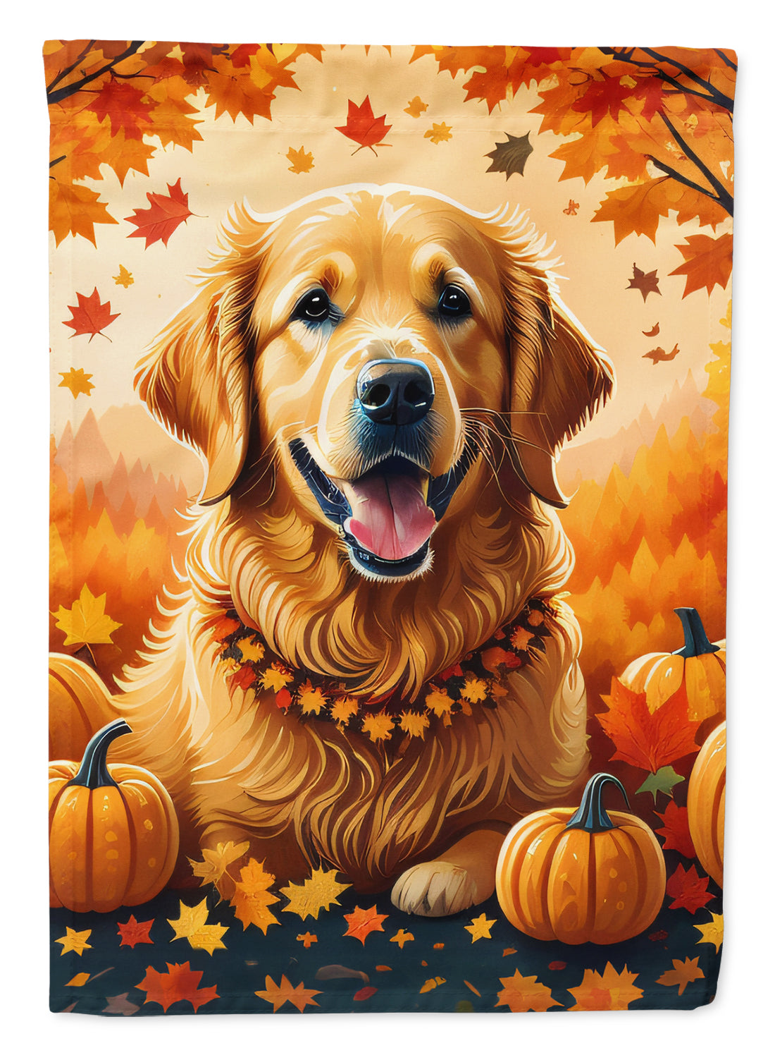 Buy this Golden Retriever Fall Garden Flag