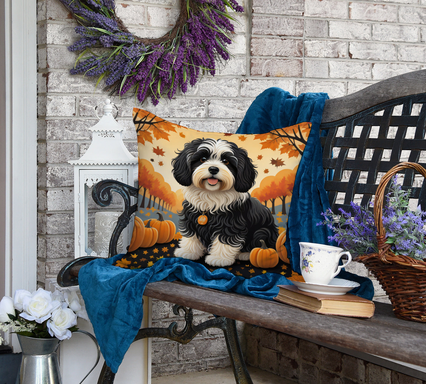 Havanese Fall Throw Pillow