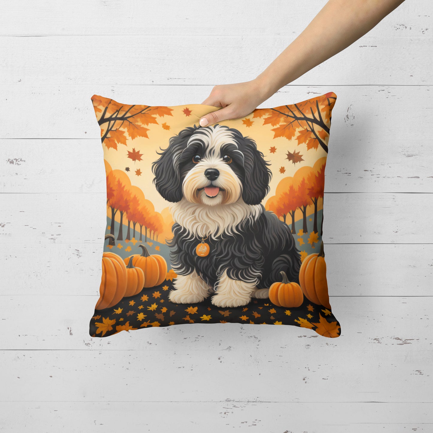 Havanese Fall Throw Pillow