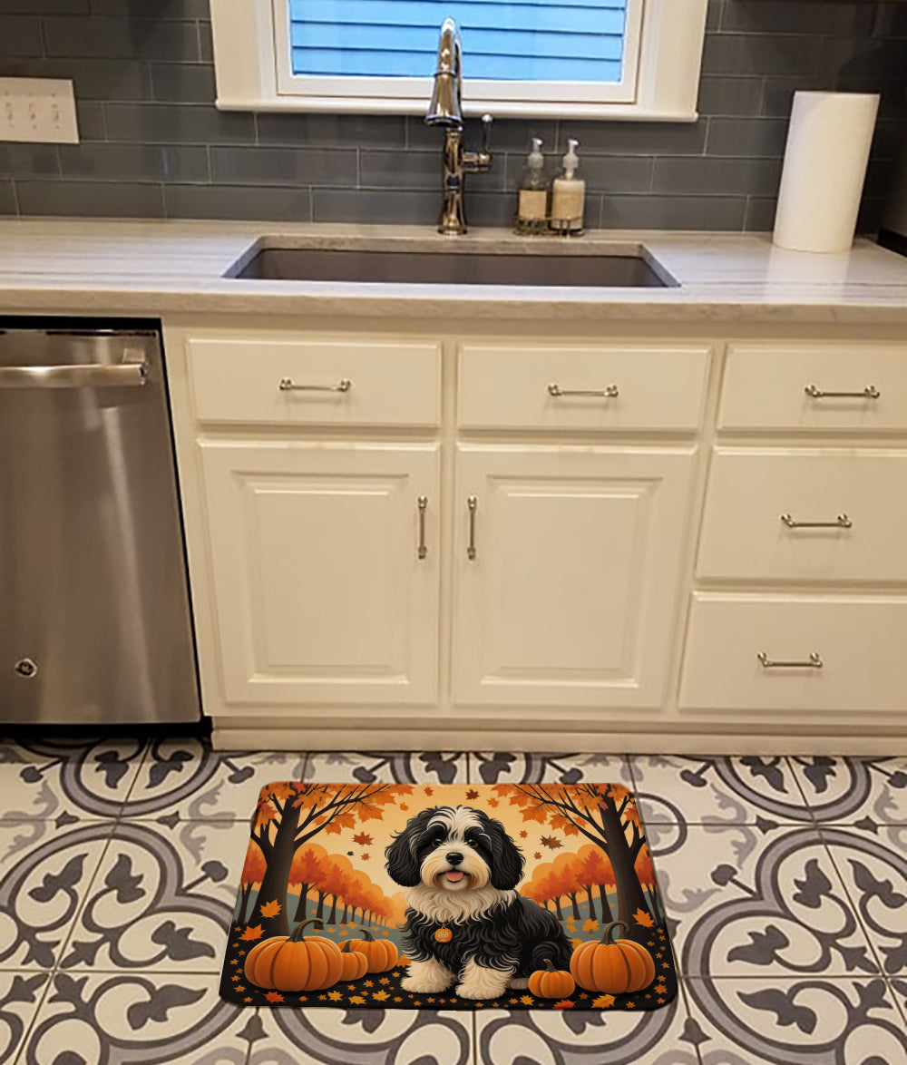 Havanese Fall Memory Foam Kitchen Mat