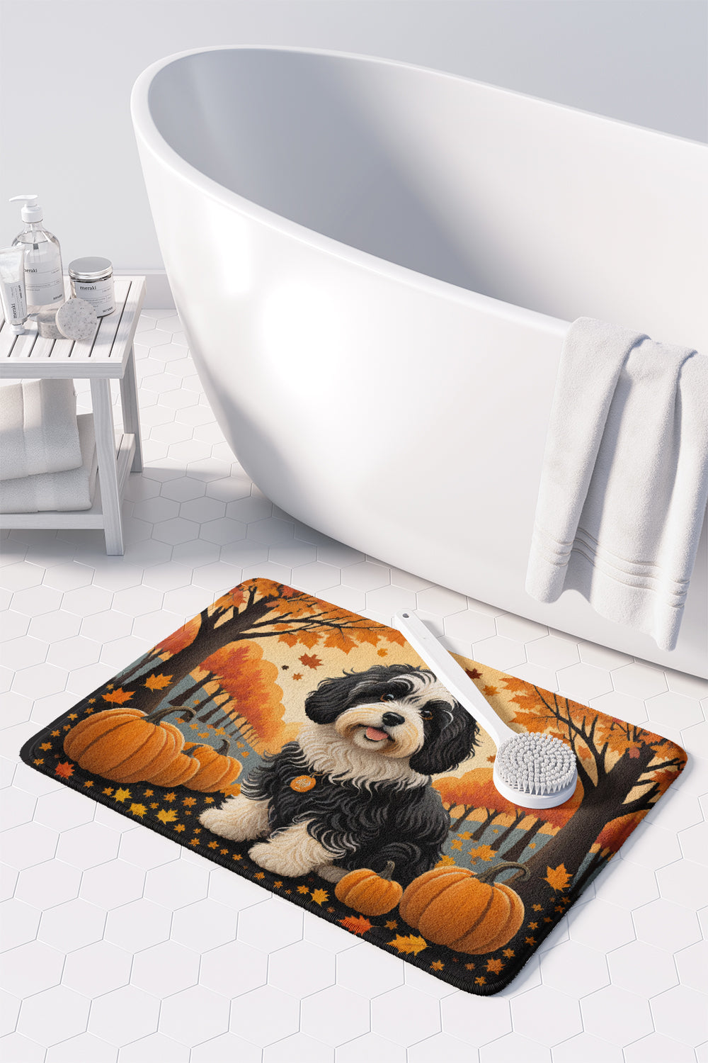 Havanese Fall Memory Foam Kitchen Mat