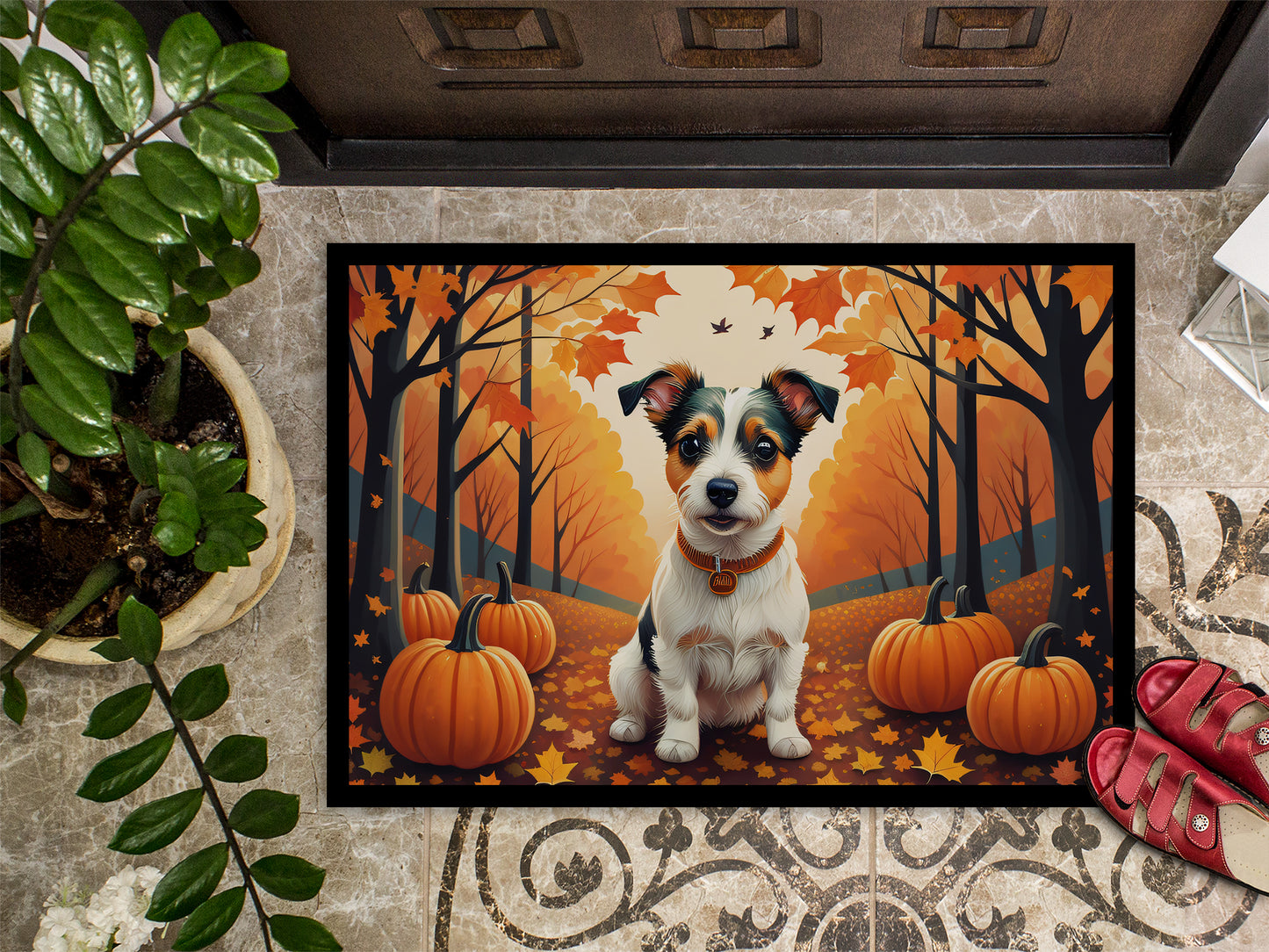 Jack Russell Terrier Fall Doormat