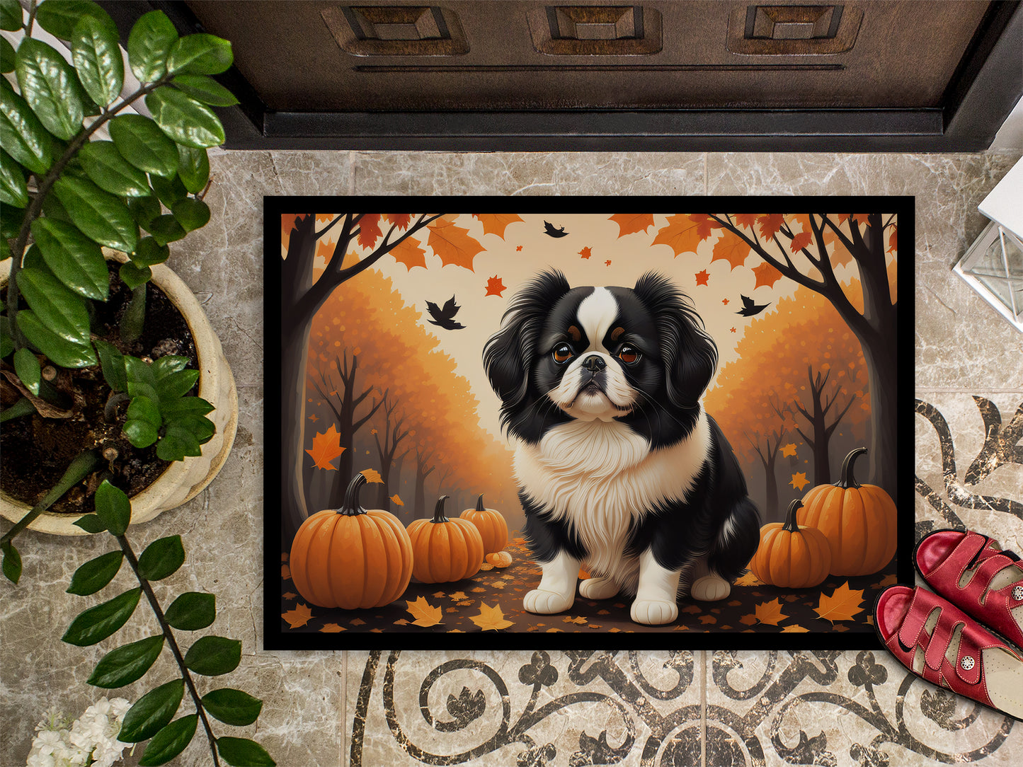 Japanese Chin Fall Doormat