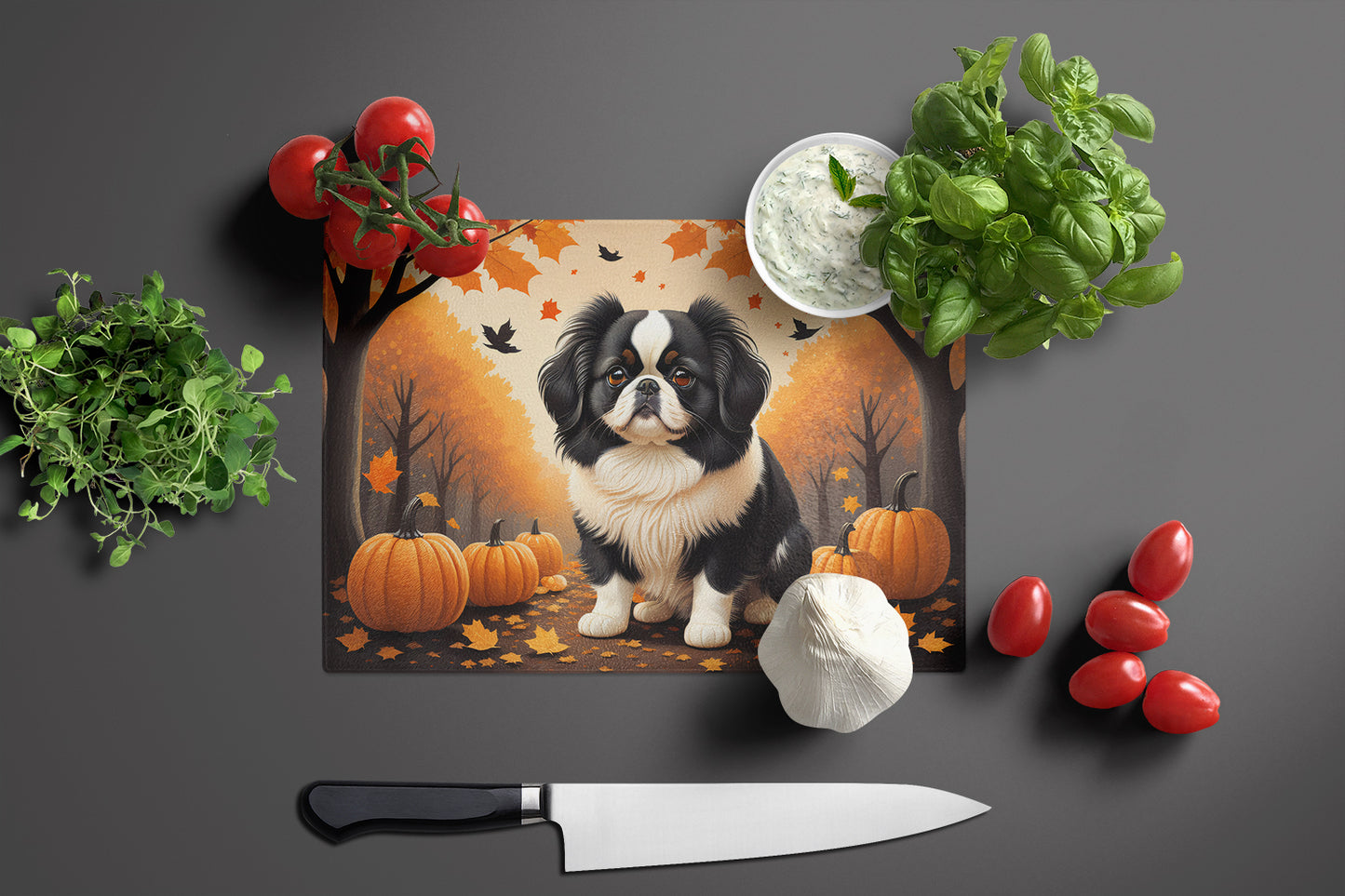 Japanese Chin Fall Glass Cutting Board