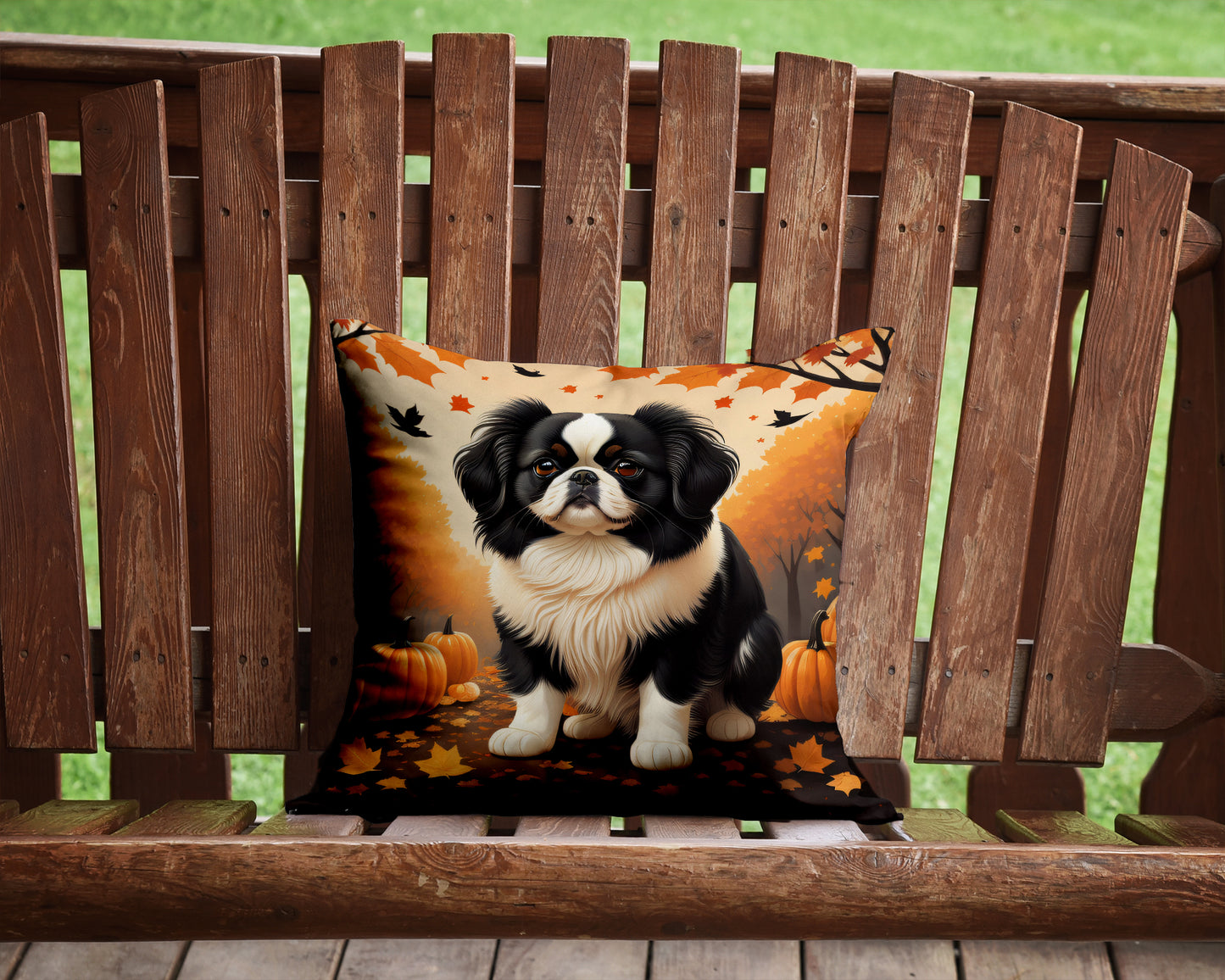 Japanese Chin Fall Throw Pillow