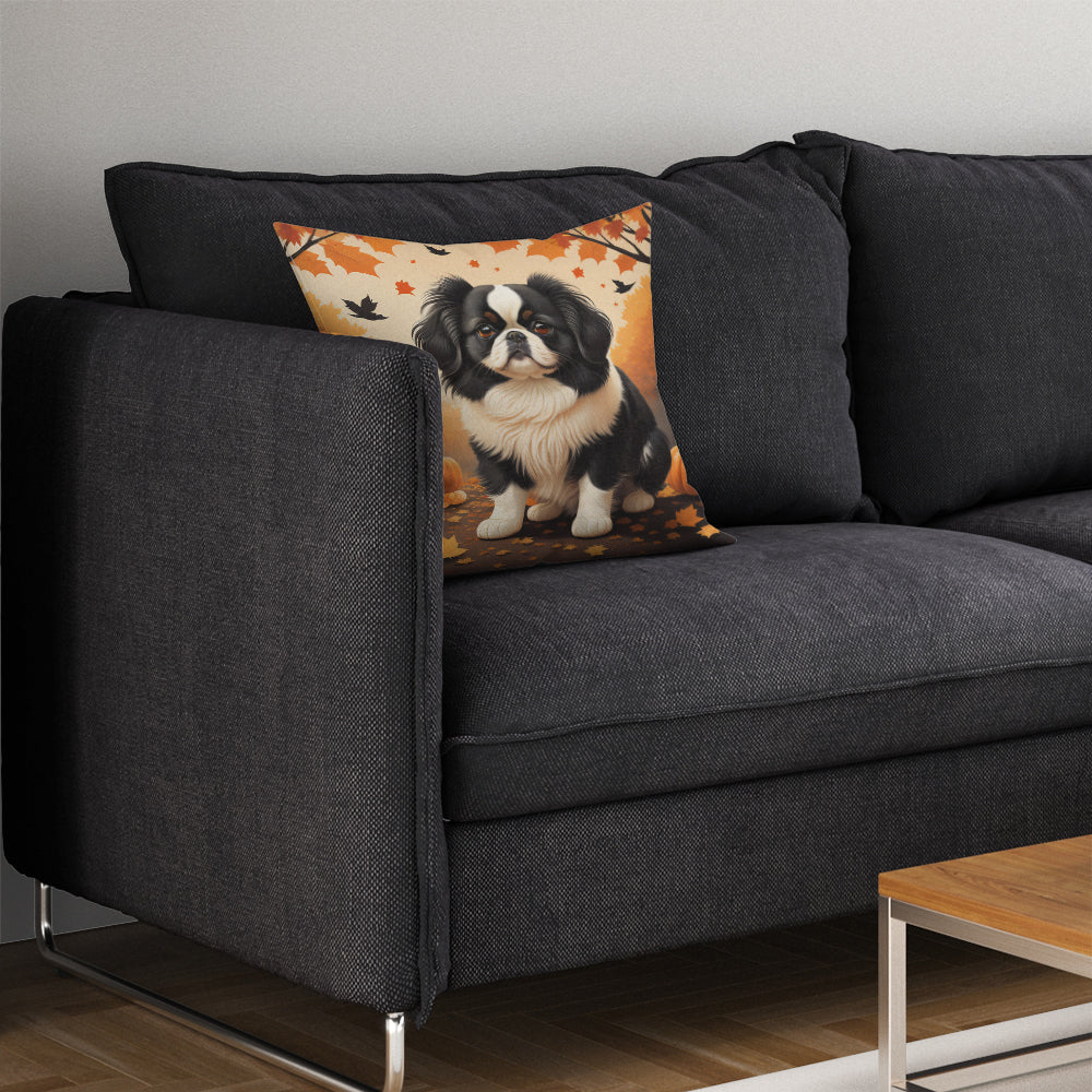 Japanese Chin Fall Throw Pillow