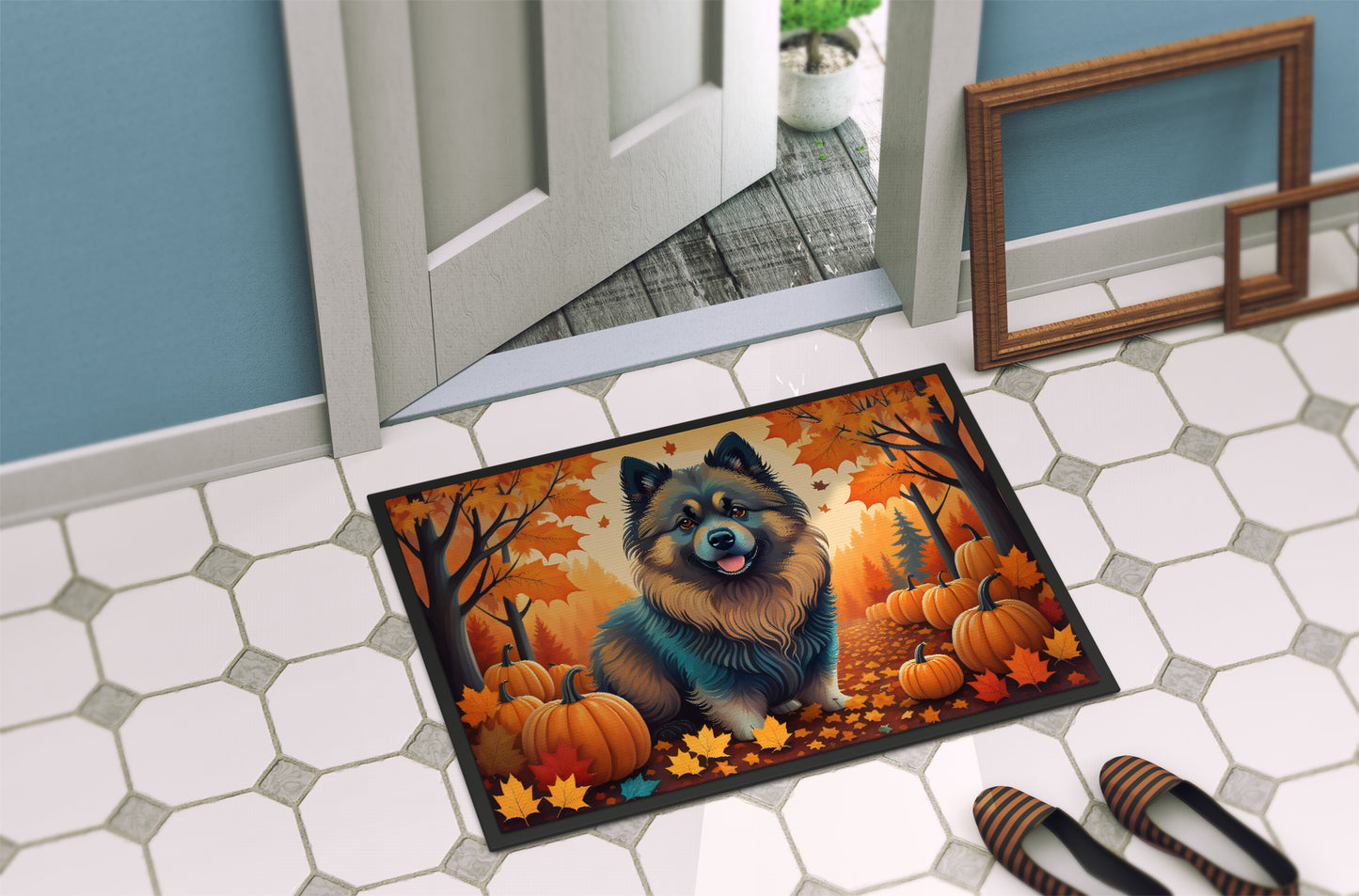 Keeshond Fall Doormat