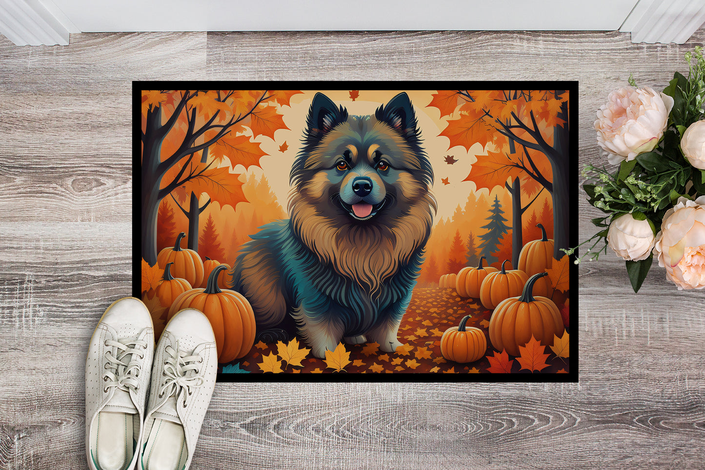 Keeshond Fall Doormat