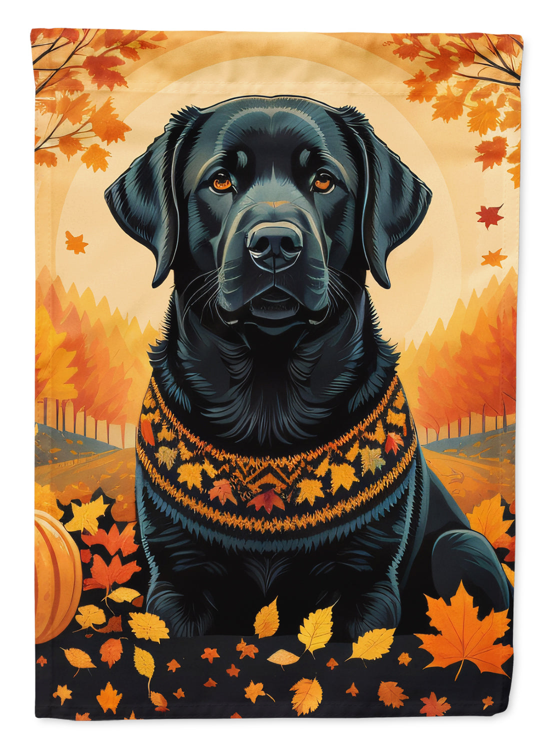 Buy this Black Labrador Retriever Fall House Flag