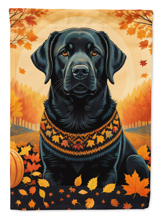 Buy this Black Labrador Retriever Fall House Flag