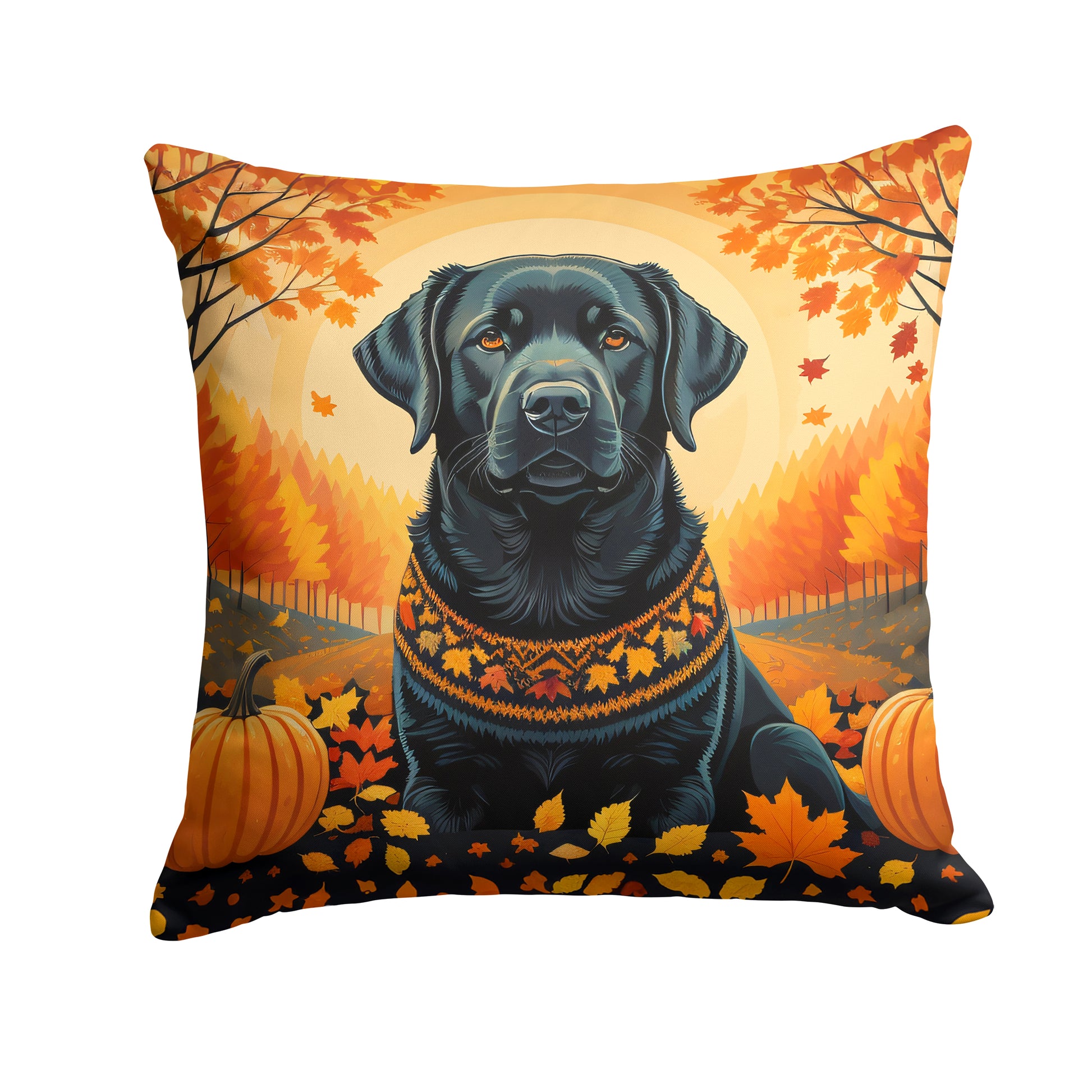 Buy this Black Labrador Retriever Fall Throw Pillow