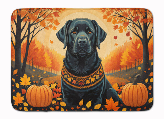 Buy this Black Labrador Retriever Fall Memory Foam Kitchen Mat