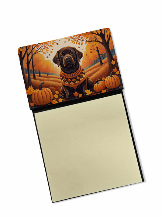 Buy this Chocolate Labrador Retriever Fall Sticky Note Holder