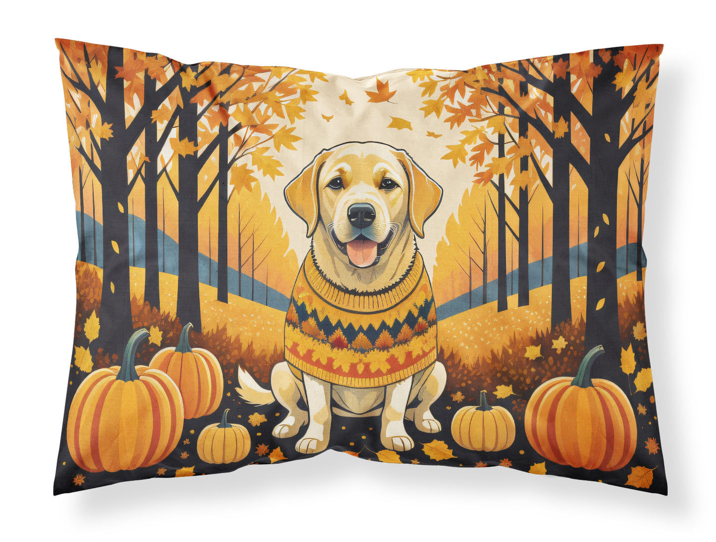 Buy this Yellow Labrador Retriever Fall Standard Pillowcase