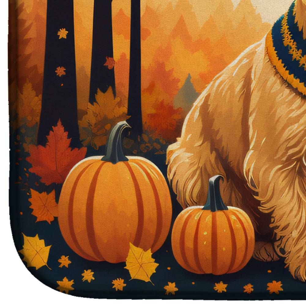 Lakeland Terrier Fall Dish Drying Mat