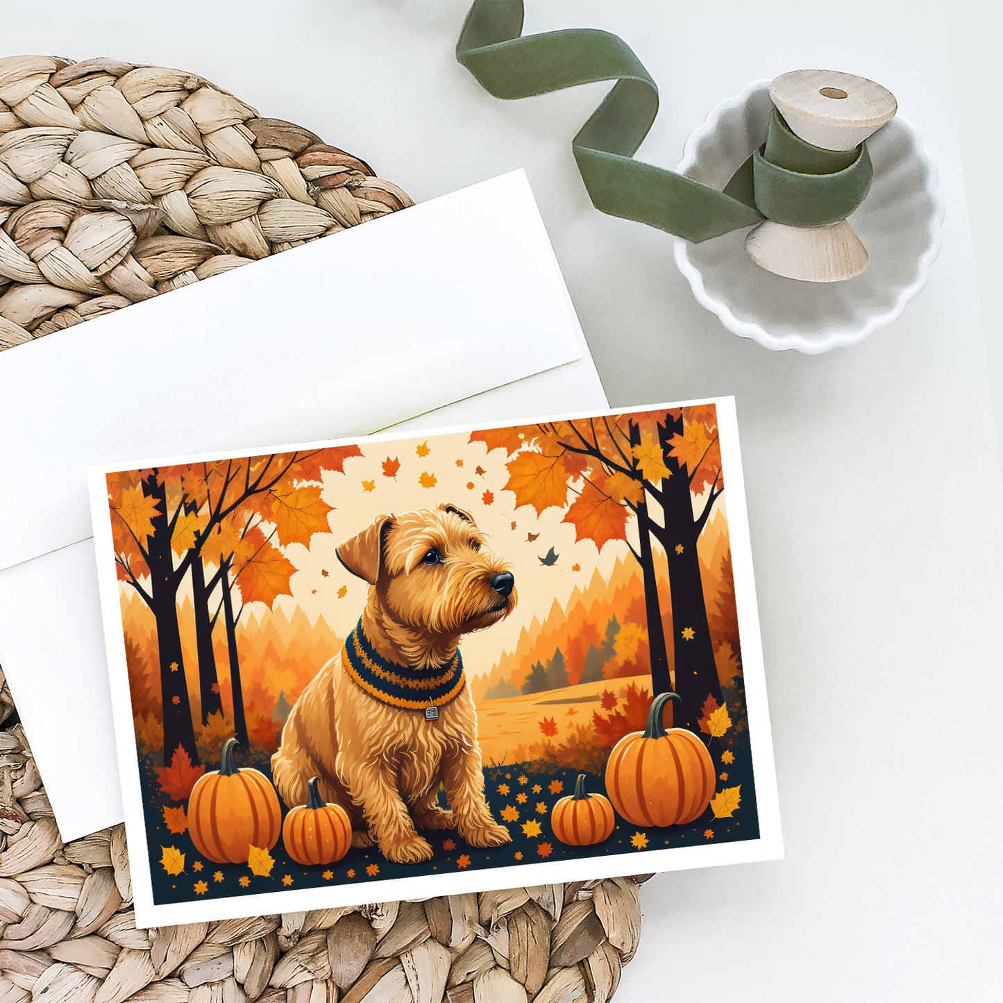 Lakeland Terrier Fall Greeting Cards Pack of 8