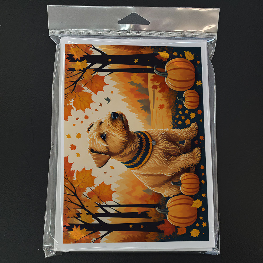 Lakeland Terrier Fall Greeting Cards Pack of 8