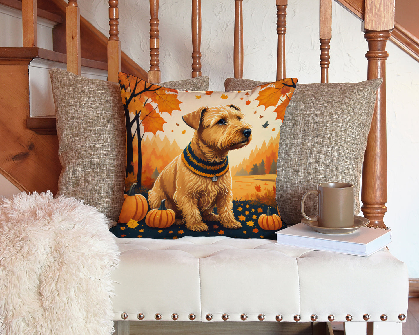 Lakeland Terrier Fall Throw Pillow