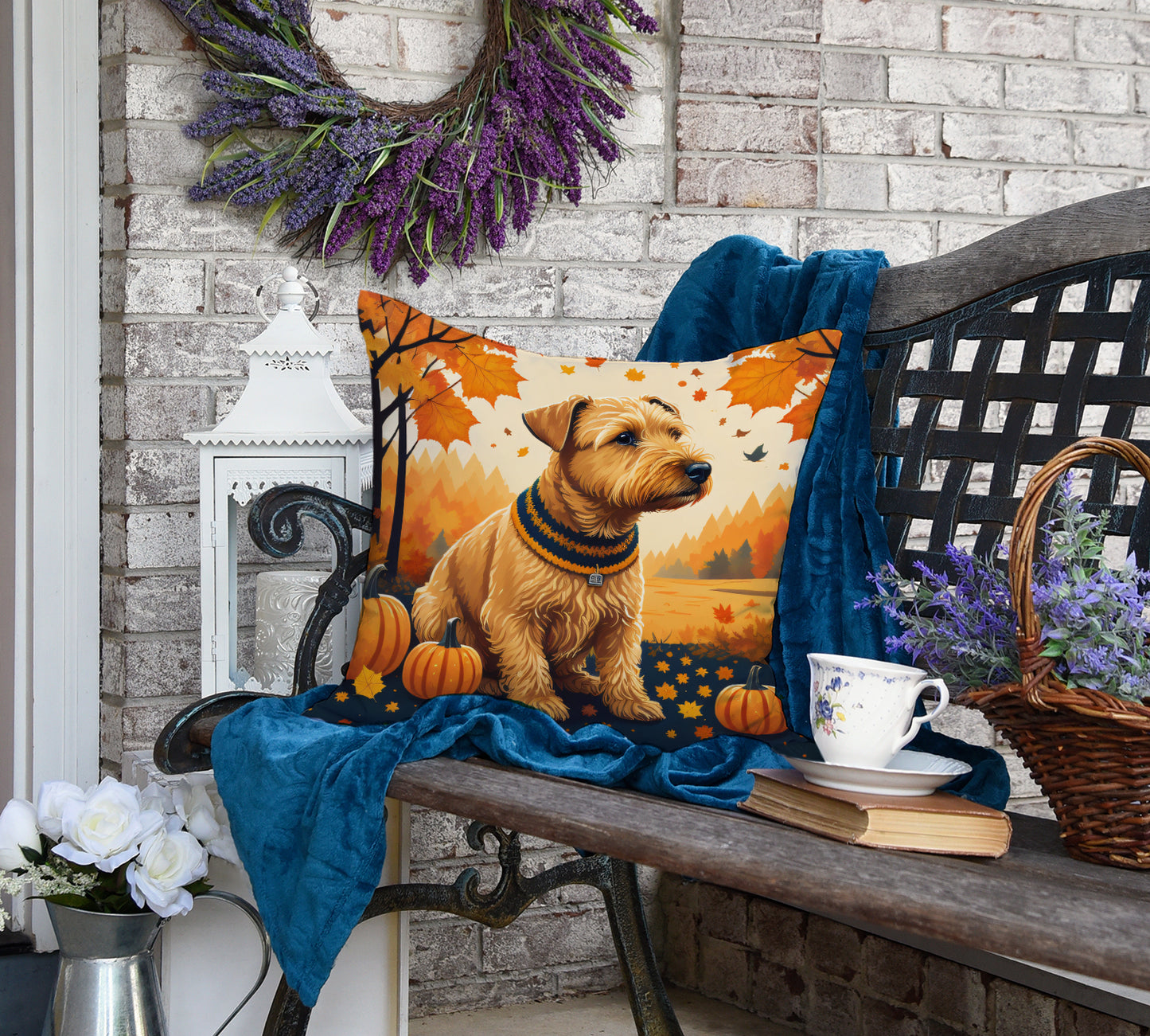 Lakeland Terrier Fall Throw Pillow