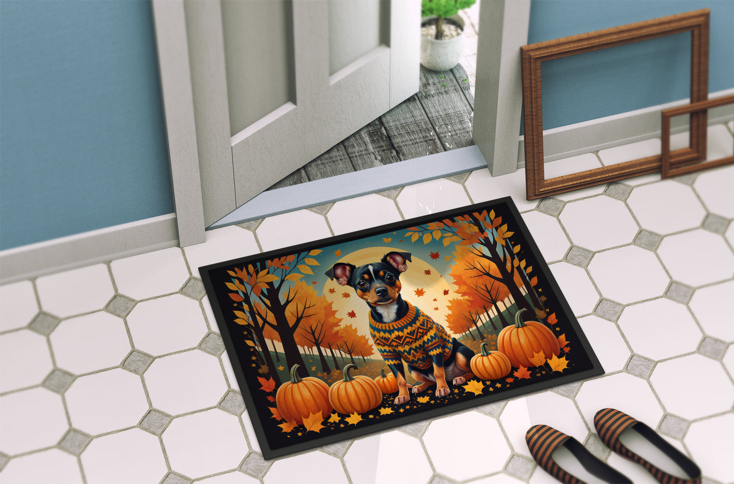 Miniature Pinscher Fall Doormat