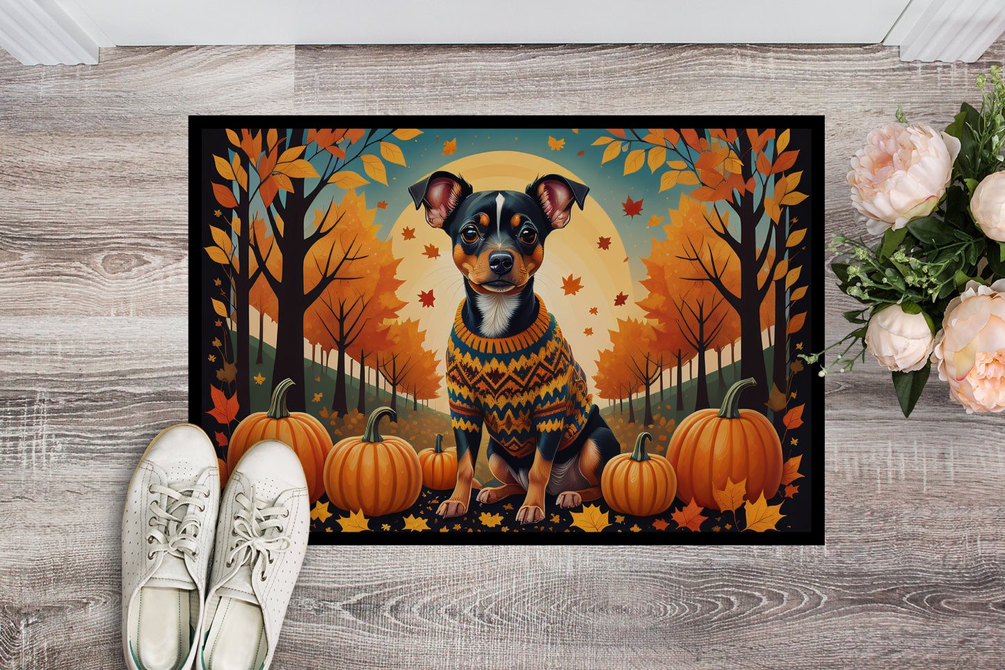 Miniature Pinscher Fall Doormat