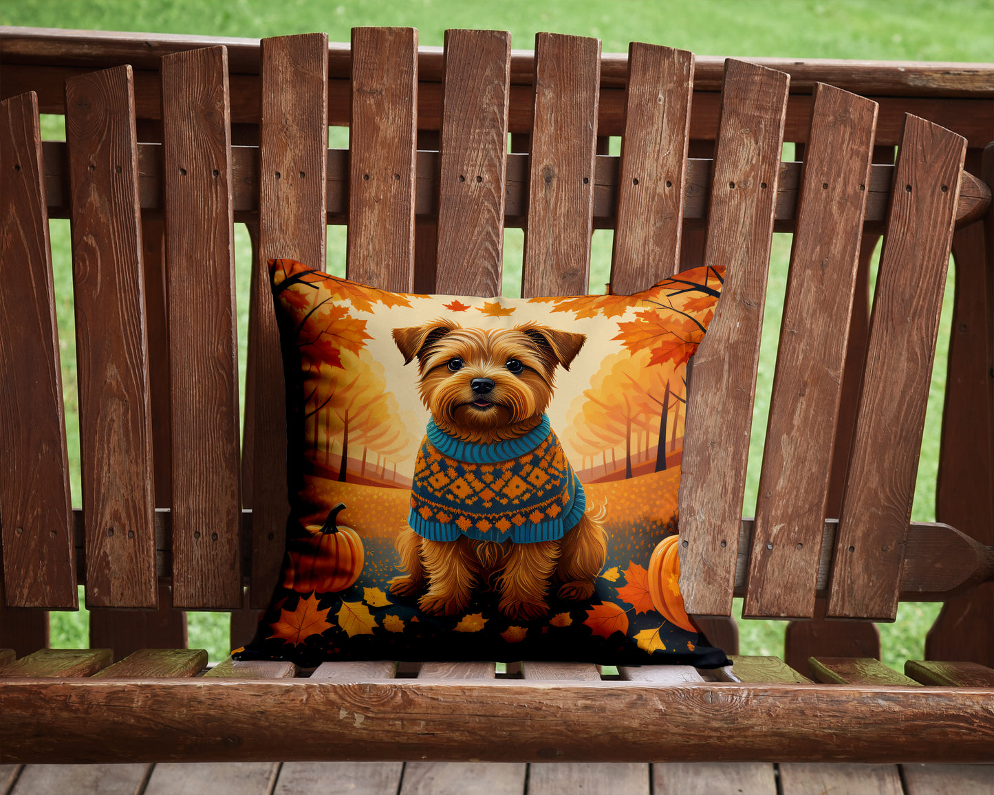 Norfolk Terrier Fall Throw Pillow