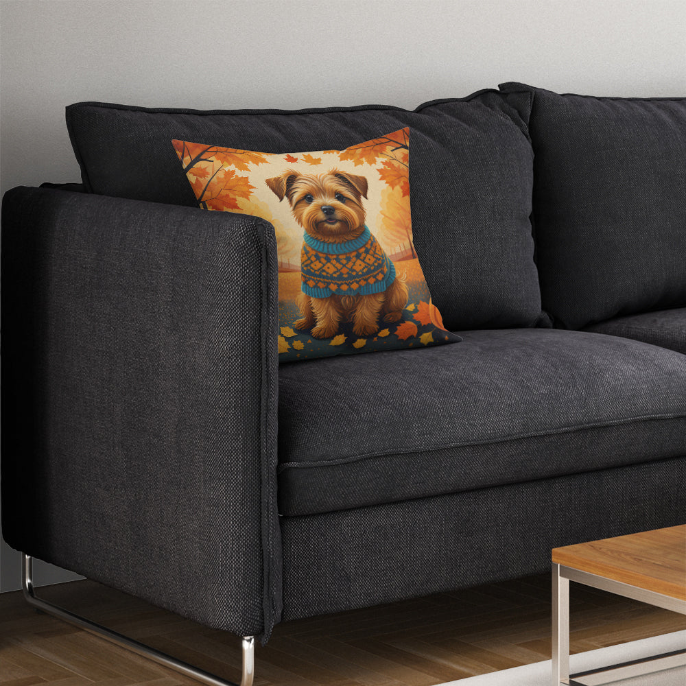 Norfolk Terrier Fall Throw Pillow