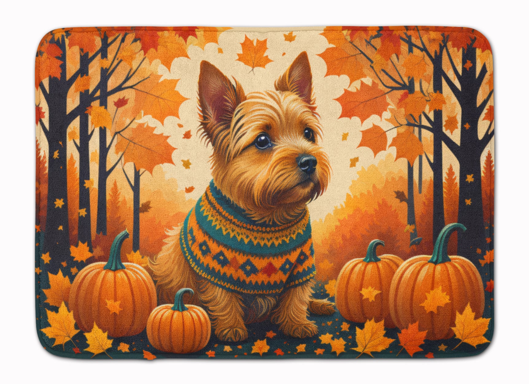 Buy this Norwich Terrier Fall Memory Foam Kitchen Mat