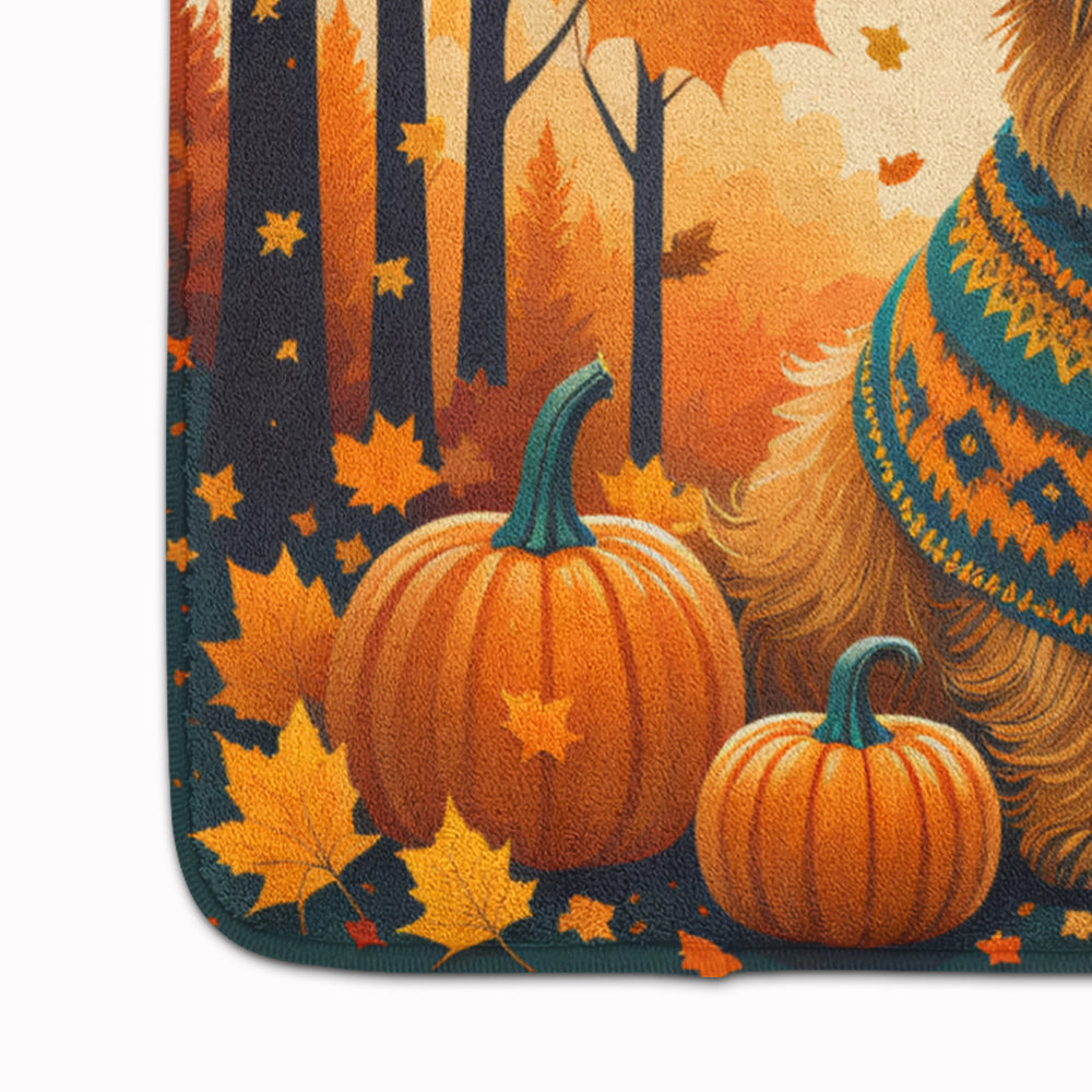 Norwich Terrier Fall Memory Foam Kitchen Mat