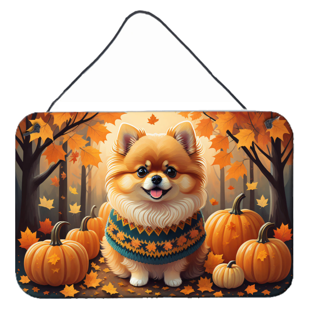 Buy this Pomeranian Fall Wall or Door Hanging Prints