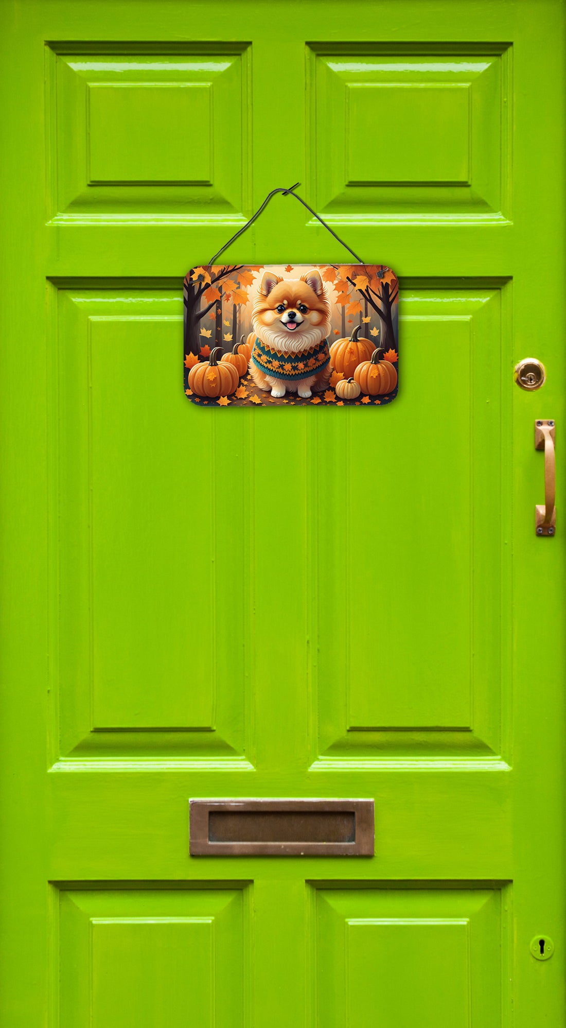 Pomeranian Fall Wall or Door Hanging Prints