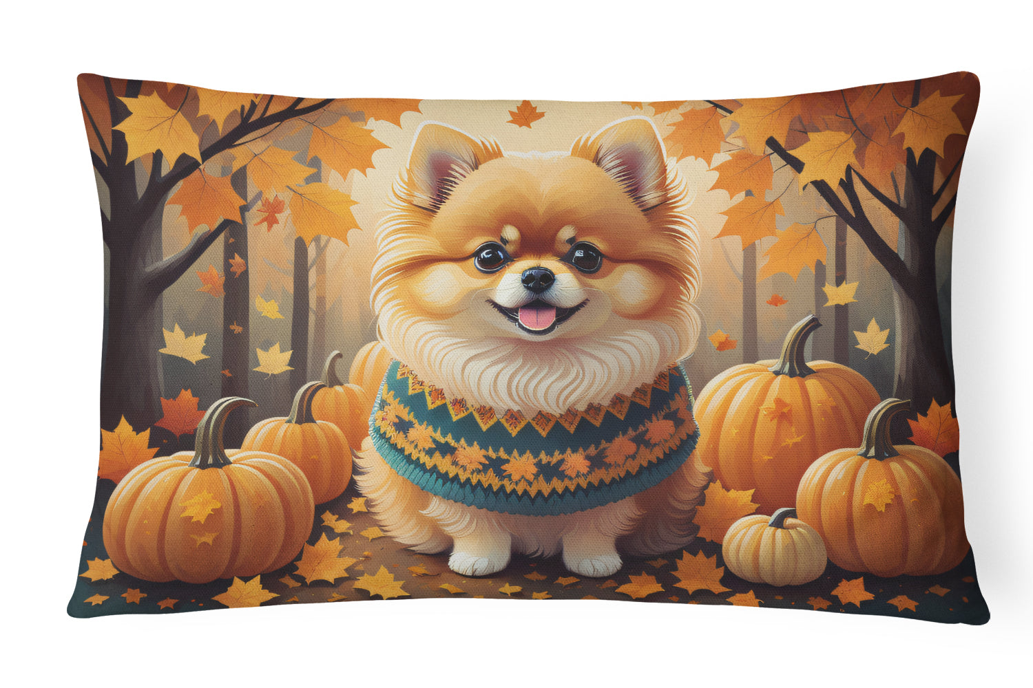 Buy this Pomeranian Fall Throw Pillow