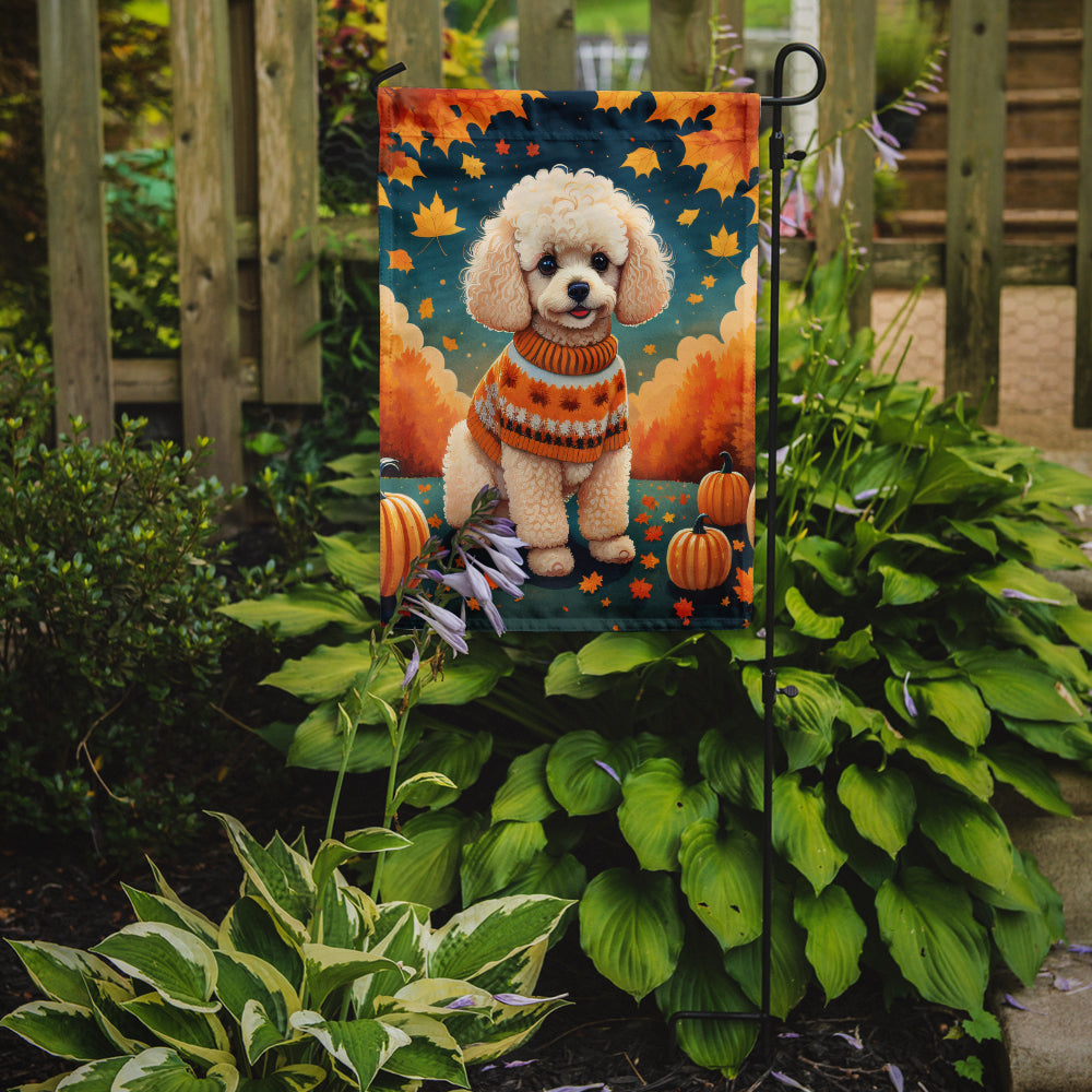 Poodle Fall Garden Flag