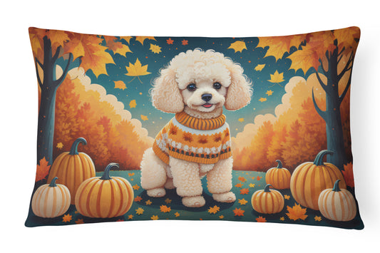 Buy this Poodle Fall Throw Pillow