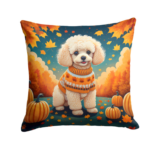 Buy this Poodle Fall Throw Pillow