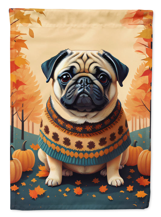 Buy this Fawn Pug Fall Garden Flag