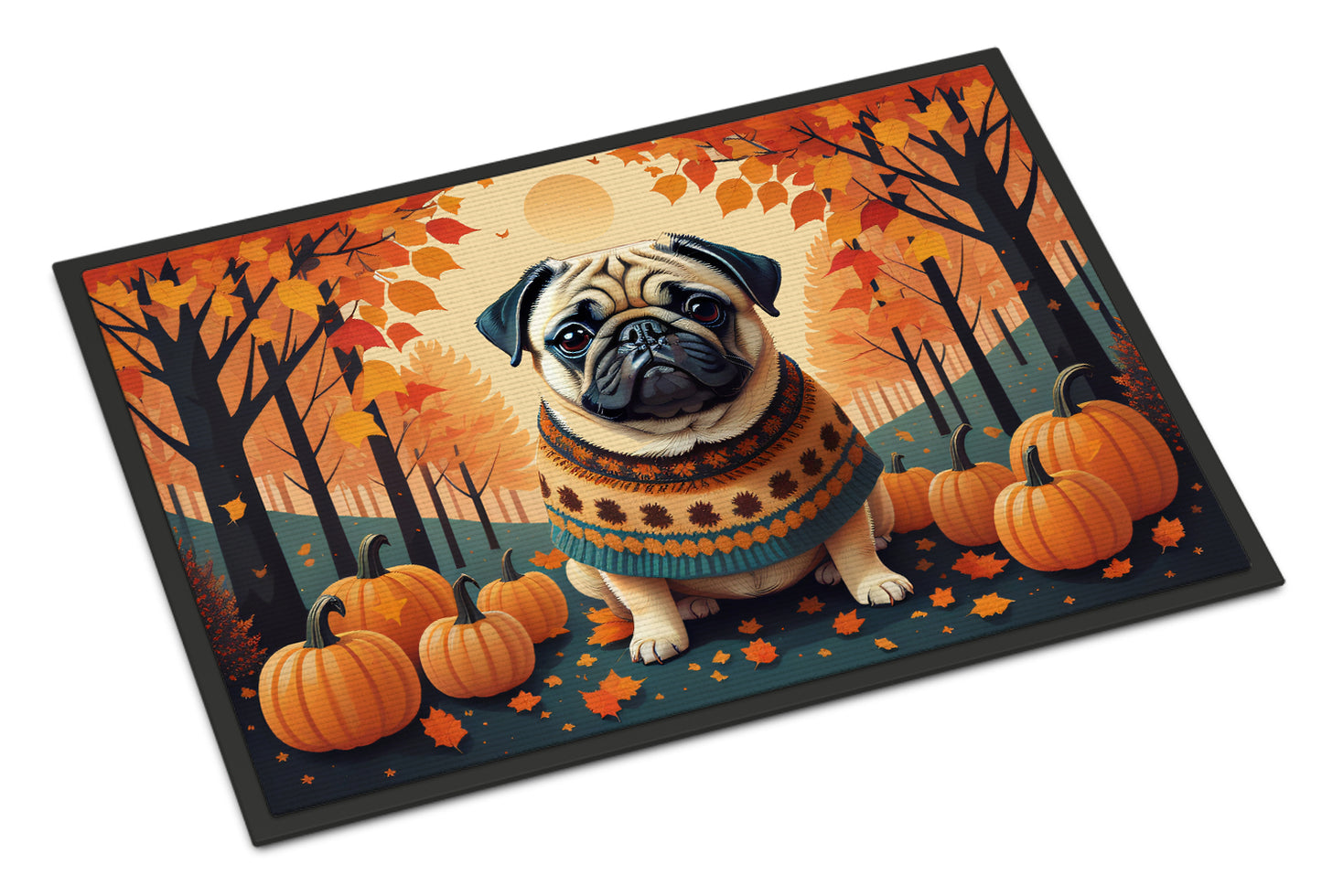 Buy this Fawn Pug Fall Doormat