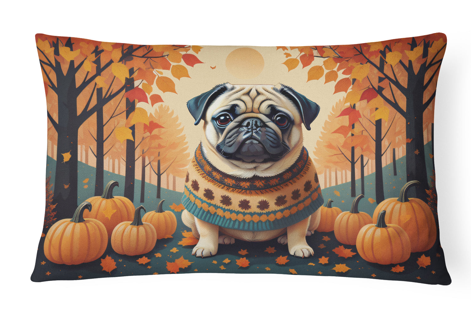 Buy this Fawn Pug Fall Throw Pillow