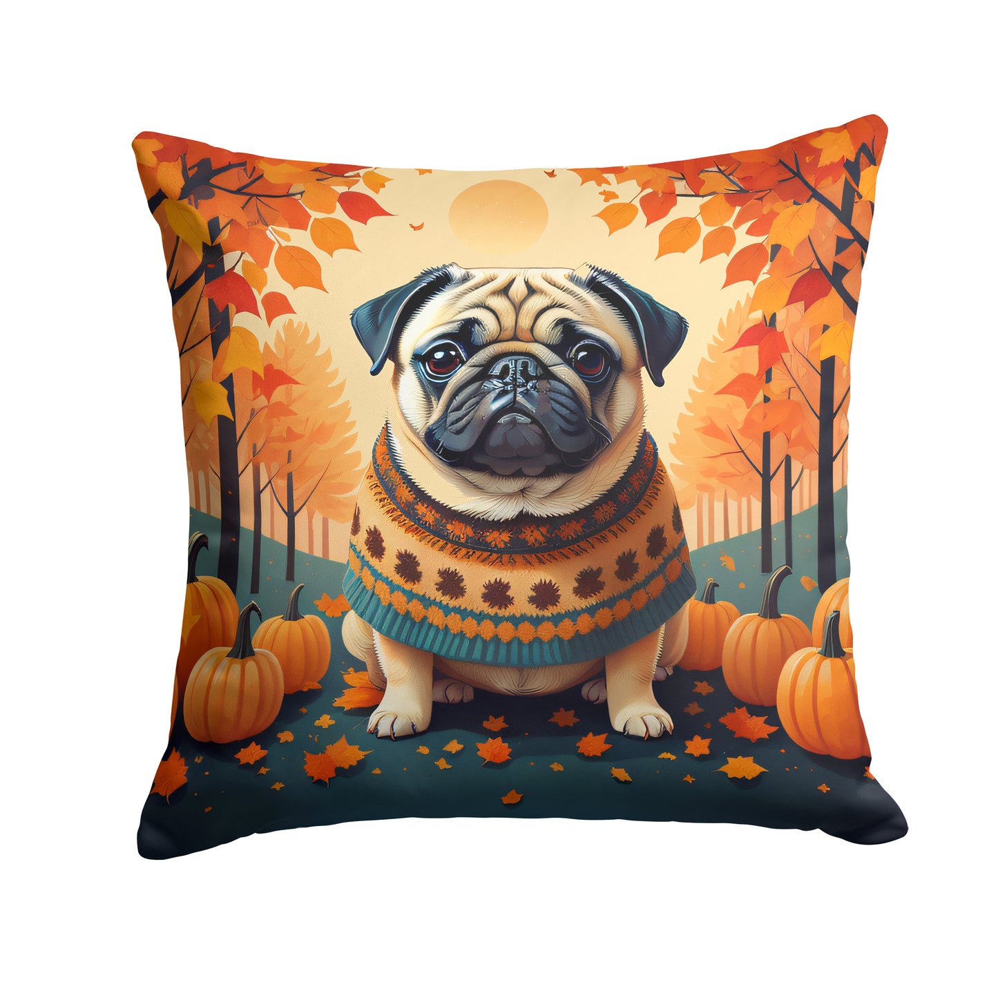 Buy this Fawn Pug Fall Throw Pillow