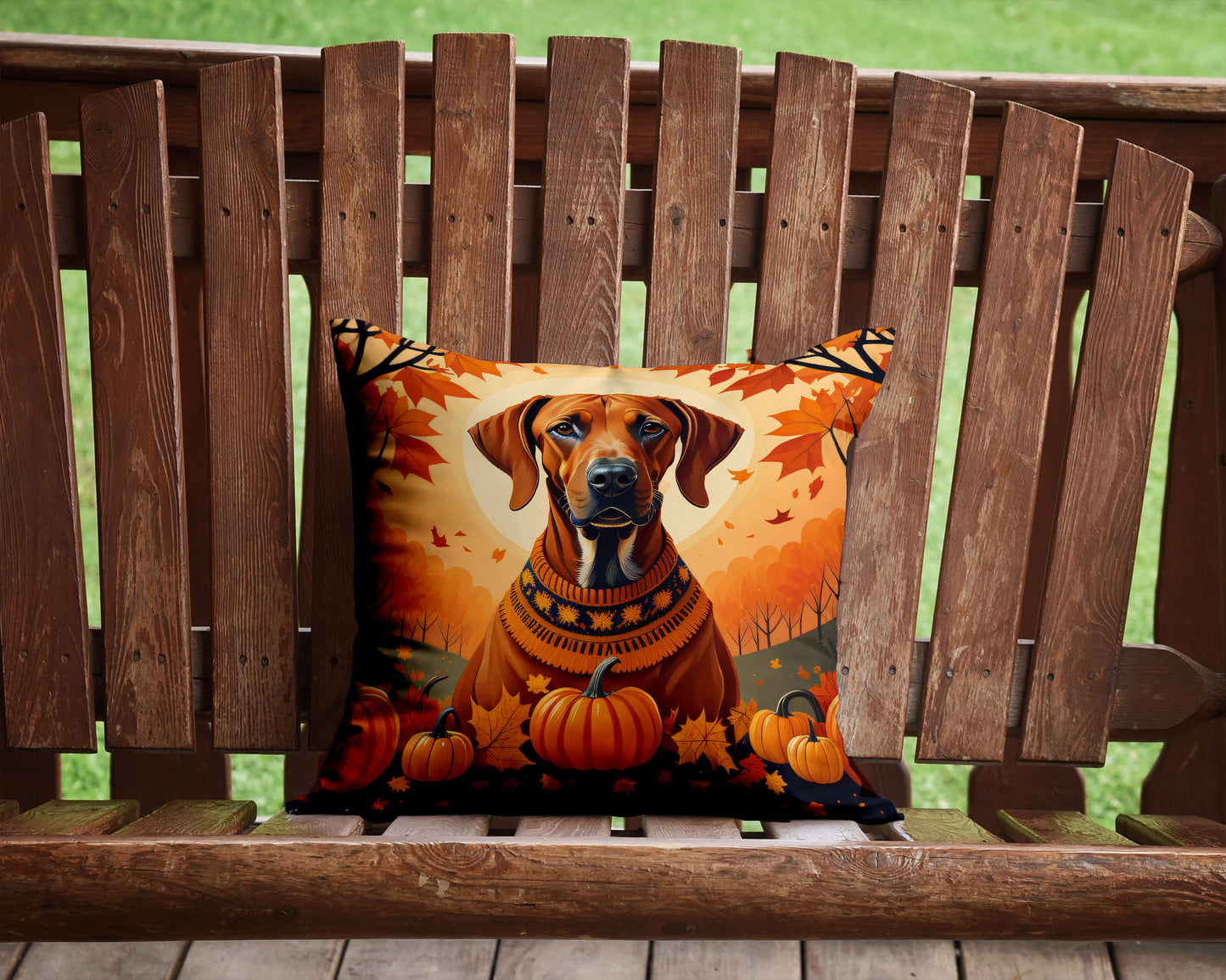 Rhodesian Ridgeback Fall Throw Pillow