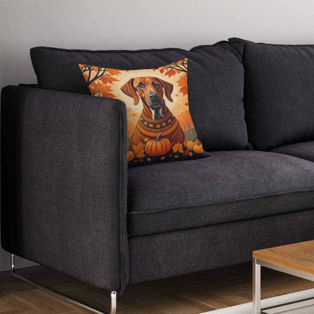 Rhodesian Ridgeback Fall Throw Pillow